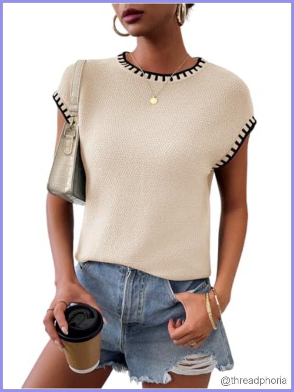 Sleeveless Sweater Vest Cap Sleeve Knit Tank Tunic Loose Fit Women's Top